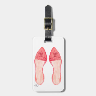 Roter Müßiggänger-Schuh-Kunst-Gepäckanhänger Gepäckanhänger