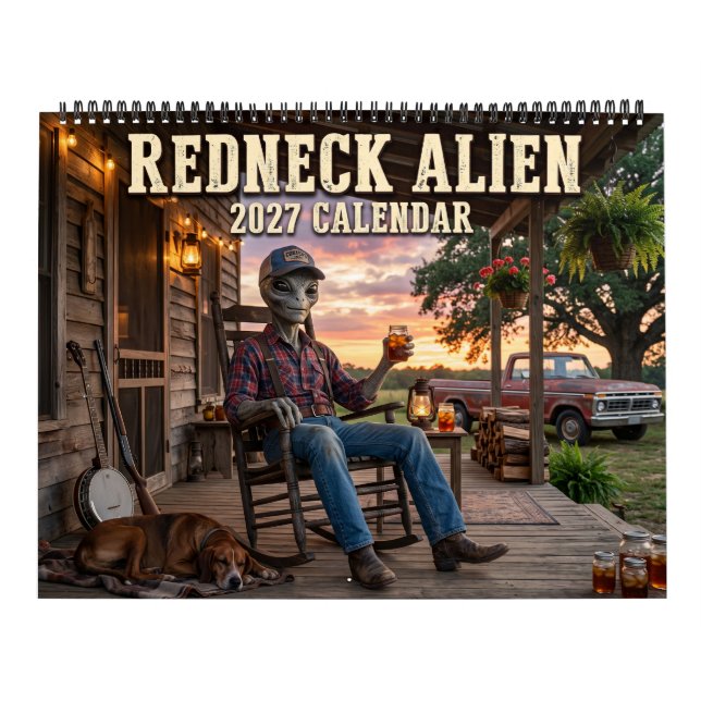 Roter-Nacken-Alien-Lustiger-2027-Kalender Kalender (Titelbild)