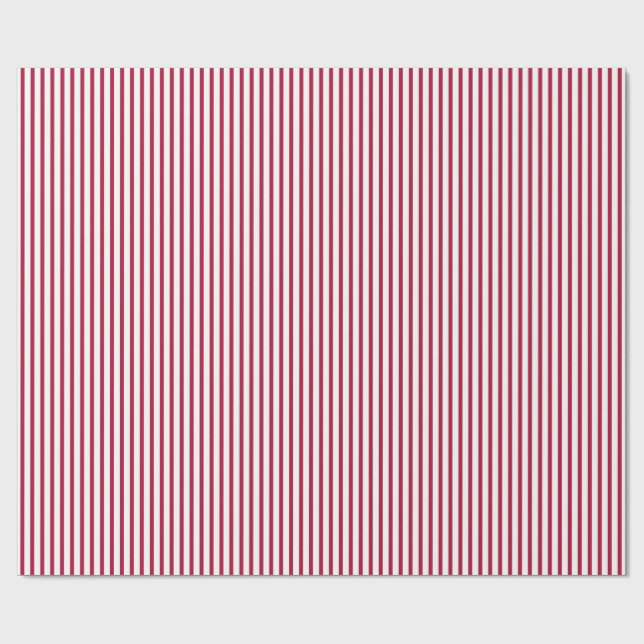Roter Nadelstreifen Stripes Packpapier (Flach)