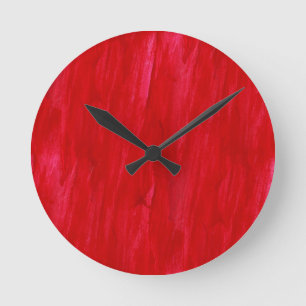 Roter nahtloser Hintergrund abstrakt und Runde Wanduhr