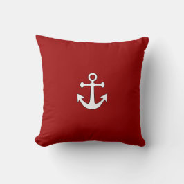 Roter Navy Reversible Anchor Nautical Throw Kissen