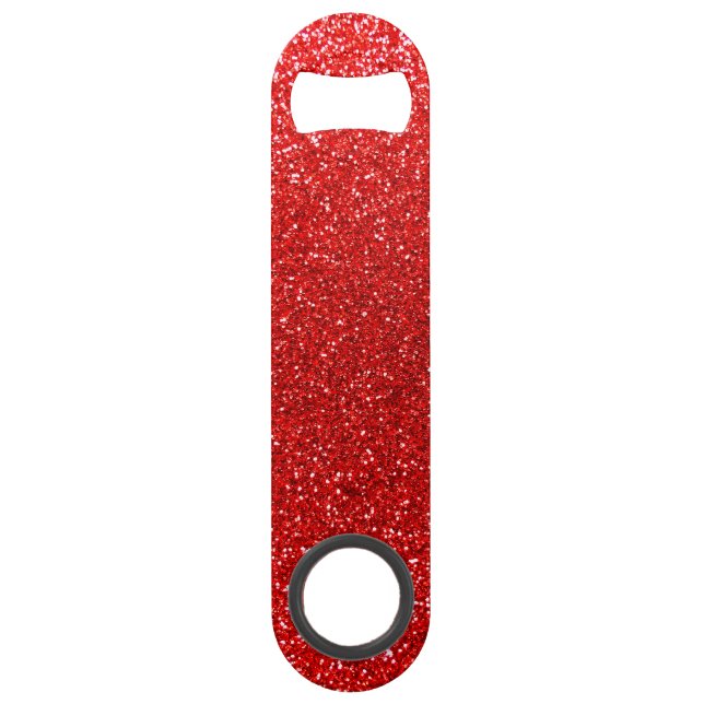 Roter NeonGlitter Speed Flaschenöffner (Vorderseite)