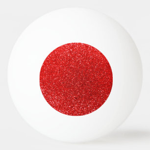 Roter NeonGlitter Tischtennisball