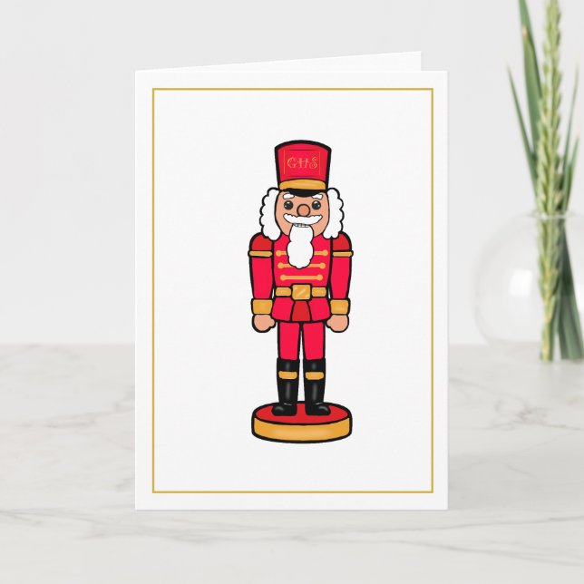 Roter Nussknacker Leere Innenseite Weihnachtskarte Karte (Vorderseite)