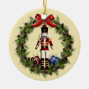 Roter Nutcracker Keramikornament