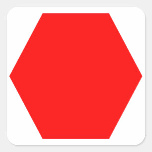Roter Octagon-Aufkleber (für Kochalter 12+) Quadratischer Aufkleber