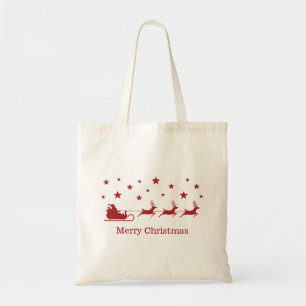Roter (oder Ihre Farbe) Weihnachtsmann-Schlitten & Tragetasche
