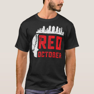 Roter Oktober Philadelphia Baseball Retro Sky T-Shirt