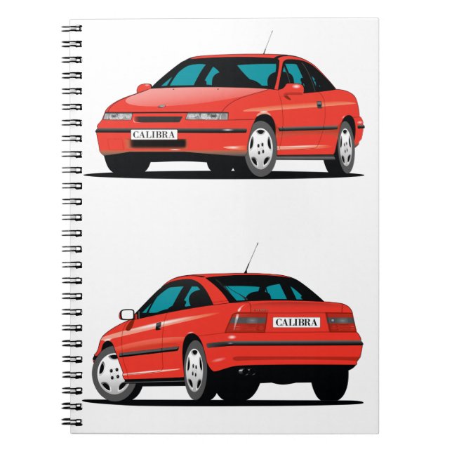 roter Opel Calibra Notizblock (Vorderseite)