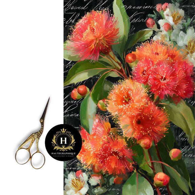 Roter Orangen blühend Gumnut Decoupage Seidenpapier (Create DIY Journal Covers Bursting with Blooms)