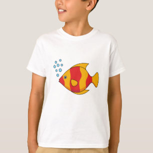 Roter Orangenfarbener Tropenfisch  T-Shirt