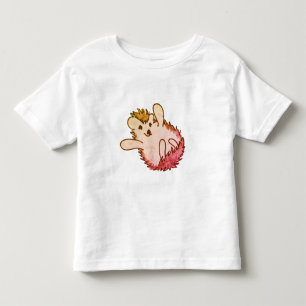 Roter Orangenhahn Niedlicher Igel Kleinkind T-shirt
