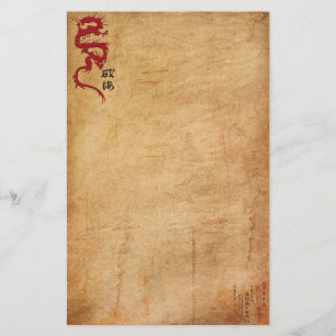 Roter orientalischer Drache Briefpapier