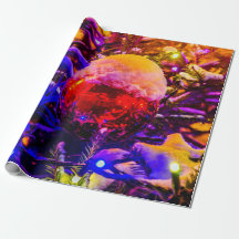 Roter Ornament-Ball, Schneekappe