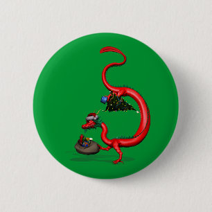Roter Ostdrache Button
