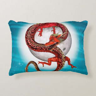 Roter Ostdrache - Mythische Fantasiewesen Dekokissen