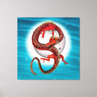 Roter Ostdrache - Mythische Fantasiewesen
