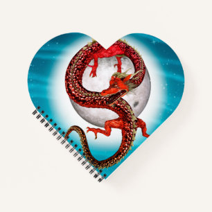 Roter Ostdrache - Mythische Fantasiewesen Notizbuch