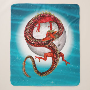 Roter Ostdrache - Mythische Fantasiewesen Sherpadecke