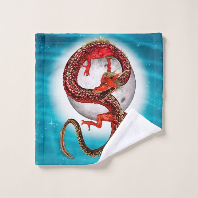 Roter Ostdrache - Mythische Fantasiewesen Waschlappen (Waschlappen)