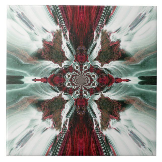 Roter Ozean Kaskade Tile Fliese (Vorderseite)
