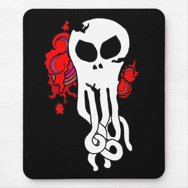 Roter Ozeanschädel Mousepad (Vorne)
