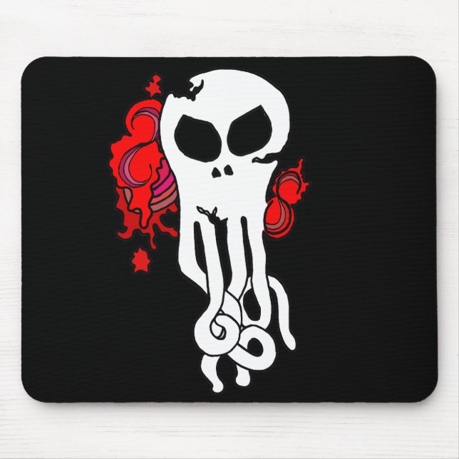 Roter Ozeanschädel Mousepad (Vorne)