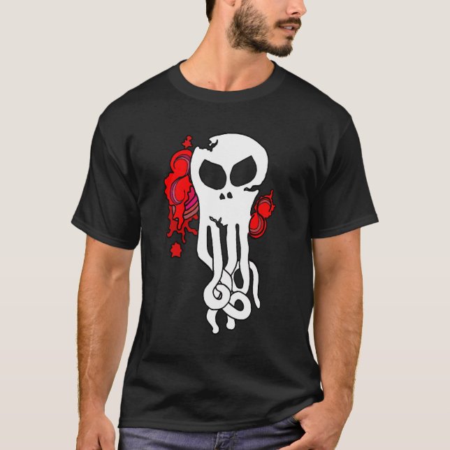 Roter Ozeanschädel T-Shirt (Vorderseite)