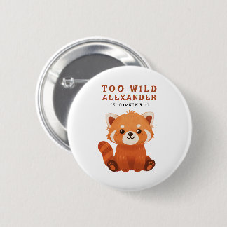 Roter Panda 1. Geburtstagsfeier Button