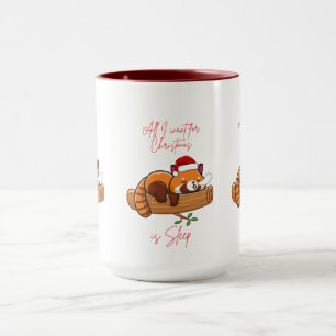 Roter Panda: Alles, was ich zu Weihnachten will, i Tasse