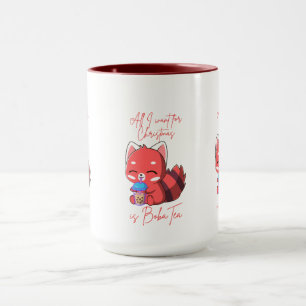 Roter Panda: Alles, was ich zu Weihnachten will, i Tasse