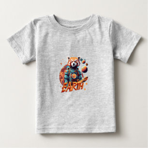 Roter Panda-Astronaut Baby T-shirt
