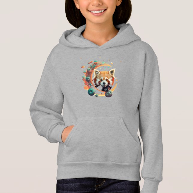 Roter Panda auf Mars Hoodie (Vorderseite)