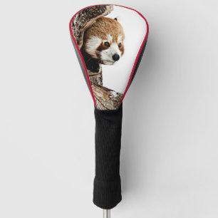 Roter Panda aus einem Baumstamm Golf Headcover