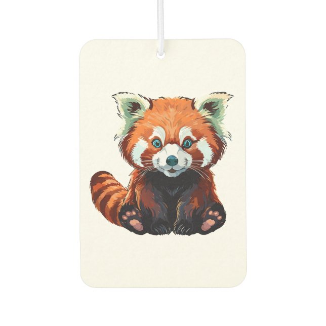 Roter Panda Autolufterfrischer (Vorderseite)
