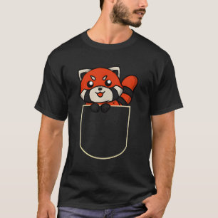 Roter Panda-Bär in der Tasche Red Panda-Tasche T-Shirt