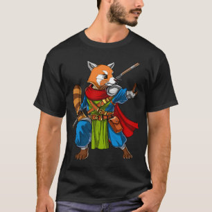 Roter Panda-Bär-Ninja T-Shirt