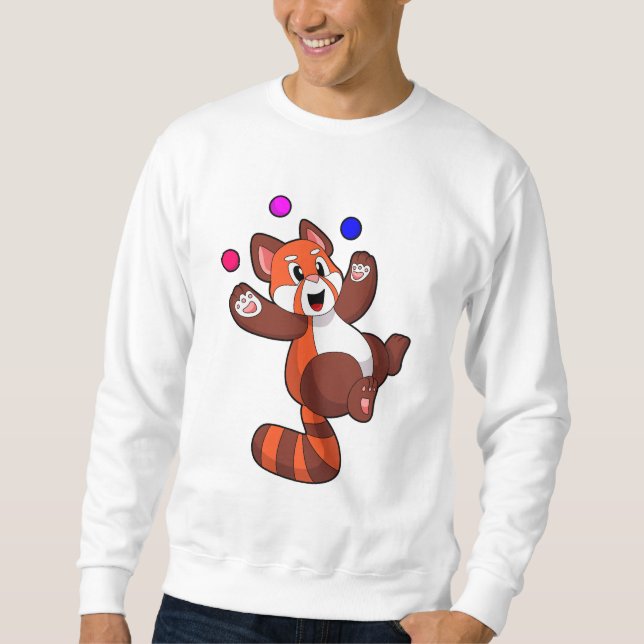 Roter Panda beim Juggle Circus.PNG Sweatshirt (Vorderseite)