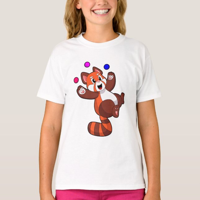 Roter Panda beim Juggle Circus.PNG T-Shirt (Vorderseite)