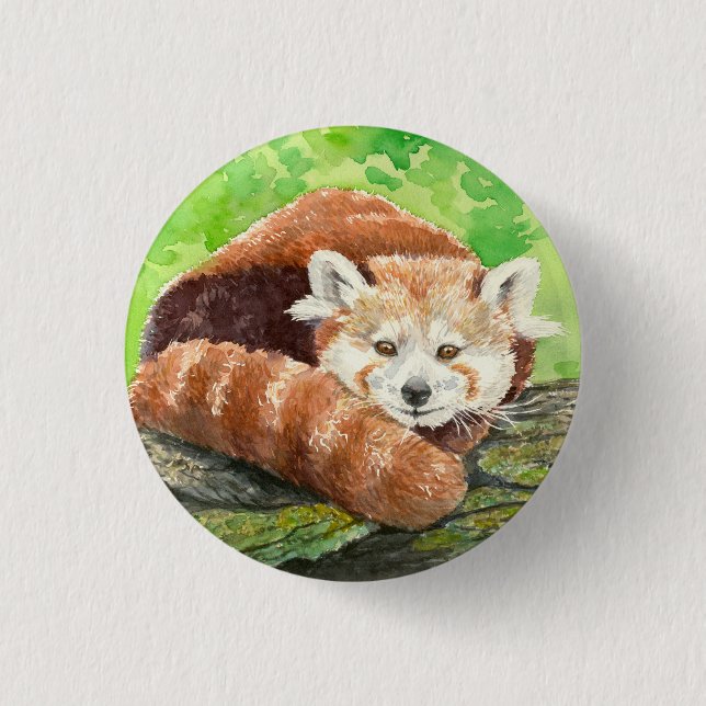 Roter Panda Button (Vorderseite)