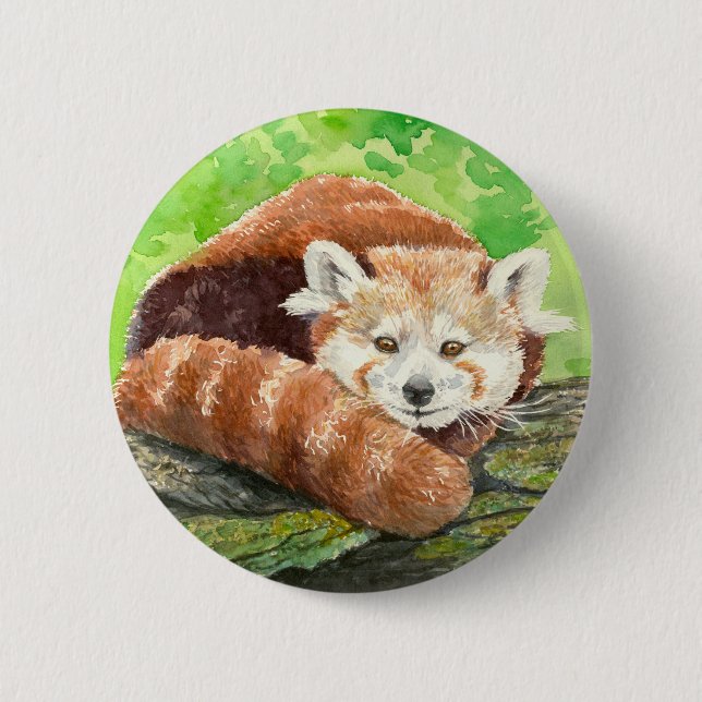 Roter Panda Button (Vorderseite)