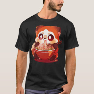 Roter Panda, der Rahmen isst 1 T-Shirt