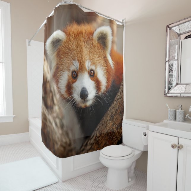 Roter Panda Duschvorhang (Beispiel)