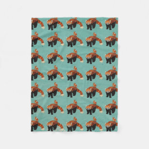 Roter Panda & Eule Fleece-Decke Fleecedecke