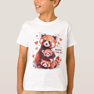 Roter Panda Familie: Mami, ich liebe dich T-Shirt