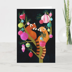 Roter Panda Feiertagskarte