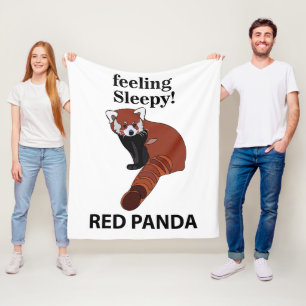 Roter Panda fühlt sich schläfrig Lustiger Roter Pa Fleecedecke