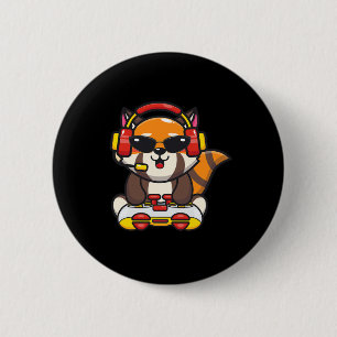 Roter Panda Gamer Lustiger Roter Pandas Tierliebha Button