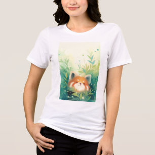 Roter Panda Geheimwelt Tri-Blend Shirt