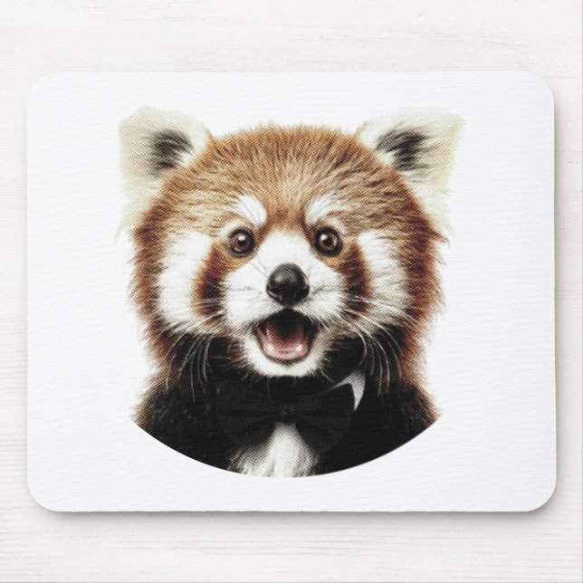 Roter Panda Gesicht Mousepad (Vorne)